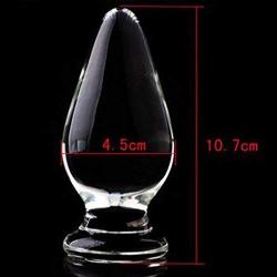 AKStore Crystal Glass Butt Plug Adult Toys Sex Toys G-spot Stimulator Crystal Glass Pleasure Wand Anal Plug for Couple(1 Style)