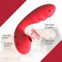 Clitoral Sucking Vibrator, Wearable G Spot Vibrators Waterproof, Rechargeable Clitoris Stimulator with 3 Suction & 10 Vibration Patterns Sex Toys for Women (Red))