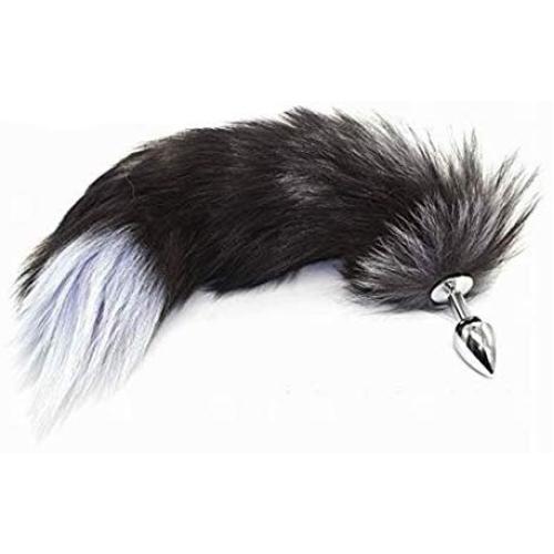 Dia 3 * 10.5CM Wild Fox Tail Anal Plug!# Butt Plug Anal Sex Toy for Women Adult Sex