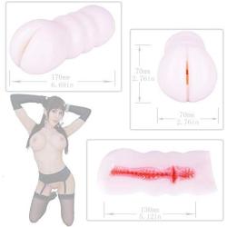 Pocket Pussy,Male Masturbator Vagina Sex Toy for Men,Male Mastubration Stroker Male Sex Toy (White, Lori)