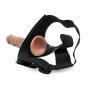 Full 7.87 Inches Suction Strap On Role Play - Adjustable Wear Relax Rod Soft Big Huge Size Toy - Brown - Guojipinpai