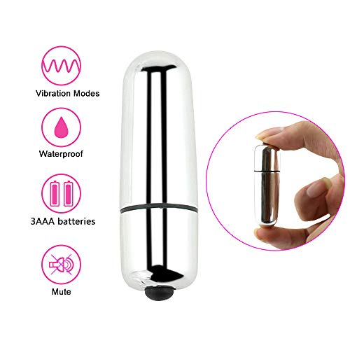 Luseeo Personal Wand Toys for Female Ma％stùrbation Ví-bratór Egg Stimulates G-Spot C-lítoris Bullet Jumping Egg Vibration Adult Toy Silver