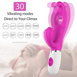 G Spot Dildo Vibrator for Women Beginners with Dual Motor 30 Vibration Modes, PALOQUETH Personal Bunny Rabbit Vibrator Adult Sex Toy with Curved Tip for Precise Pleasure, Quiet Waterproof