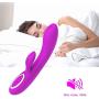 Wireless Massage for Back Relaxation and Stress Reduction, 10 Vibration Frequency Modes and 4 Adjustable Strengths Handheld Massager, USB Rechargeable(Purple)