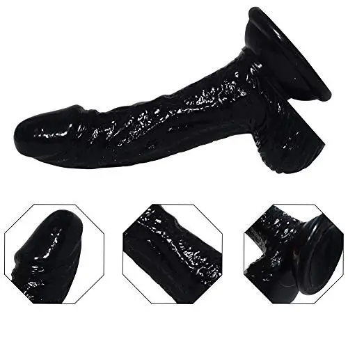 HYLHYL5-F Rěàlǐstǐc Tǒy Sǔctǐǒn Cǔp, Handheld Bendable PVC Super Realistic Full Body Hands-Free Black (L: 15cm / 6", W: 3.5cm / 1.37") HYLHYL5-F Rěàlǐstǐc Tǒy Sǔctǐǒn Cǔp, Handheld Bendable PVC Super Realistic Full Body Hands-Free Black (L: 15cm / 6", W: 3.5cm / 1.37")
