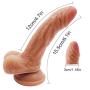 Labibing 6.1 Inch Simulation D-i-CKS Double Layer Silicone Massage with Strong Suction Cup - 100% Waterproof Labibing