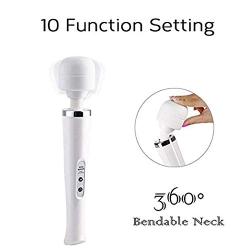 Portable Wand USB Rechargeable Vǐ’brator Cordless Personal Massager Tool for Therapy Total Body Neck Back Foot Shoulder Relaxtion for Women Men