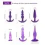 YiFeng 6PCS Anal Trainer Kit Butt Plugs Beginner Set Medical Silicone Prostate Massager (Purple)