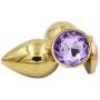 NewMaxer 3PCS Golden Stainless Steel Metal Anal Plug Diamonds Metal Plated Jeweled Sexy Anal Stopper