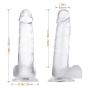 Realistic Dildo G Spot Stimulator- 7&quotSilicone Dildos with Suction Cup Fake Penis Adult Sex Toy for Women/Men/Couples, Flexible Dildo with Curved Shaft & Balls for Vaginal G-Spot &Anal Play.