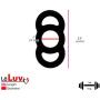 LeLuv Cock Rings EYRO Slippery Blue Silicone Erectile Dysfunction .6 Inch Through .75 Inch Unstretched Diameter 3 Pack Sampler