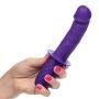 CalExotics Grip Thruster Probe – Waterproof G Spot Dildo for Women – Adult Silicone Dong Sex Toy for Couples - Purple