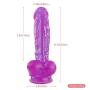 Aixidd Realistic Ultra-Soft Male Rod Waterproof Toys for Women Beginners with Flared Suction Cup Base for Female Hands-Free Pleasure (Color : Purple)