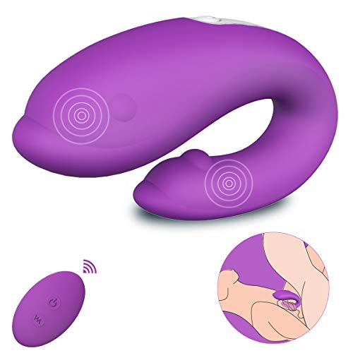 Waterproof G Spot Vibrator with Quiet Dual Motor 9 Vibration Modes,PALOQUETH Clitoris Stimulator Couples Vibrator Toy with Magnetic USB Rechargeable Design for Couple Play,Wireless Remote