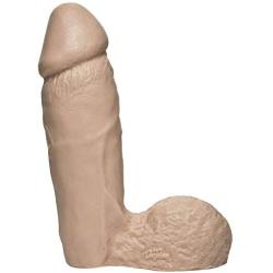 Doc Johnson The Naturals - 7 Inch Thick Dong with Balls -Made of Body-Safe PVC - Proudly Made In America - Dildo - White