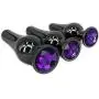 3PCS Metal Anal Butt Plugs Anal Trainer Kit, Eastern Delights Anal Sex Toys for Beginners, Special Grey (Slender)