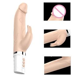 Wytinug 12 Frequency Vibe Heating Telescopic Rotating Beads GSport Vibrantor Rabbit Messager Clǐtoŗîs Stimulator Relax Toy for Women and Couples