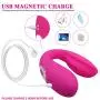 Couple Vibrator & G Spot Vibrator Remote Partner Vibrator Waterproof Rechargeable Dual Pleasure 12 Vibration Clitoris Nipple Vagina Orgasm Vibrator Sex Toy for Women Solo or Couples Fun (Pink1) Couple Vibrator & G Spot Vibrator Remote Partner Vibrator Waterproof Rechargeable Dual Pleasure 12 Vibration Clitoris Nipple Vagina Orgasm Vibrator Sex Toy for Women Solo or Couples Fun (Pink1)