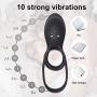 Vibrating Penis Ring, Xocity, Silicone Cock Ring with 10M Remote Control 10 Vibrations, Clitoral Vibrator Adults Male Sex Toy for Men Women Couples