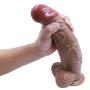 MXYLYM5 Full Body, Simulated Skin-Safe Silicone Meat Color (11" Long,2.55" Wide) Telescopic Thrust