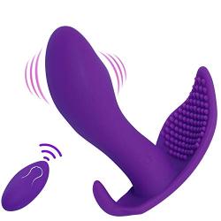 Vibrator Clitoris Dildos and G-Spot Clit Stimulator Remote Control Vibrate Masturbation Sex Toys for Women 10 Vibrating Modes Wearable Wand Vibrators Butterfly Vagina Massager for Adult Couples(A)