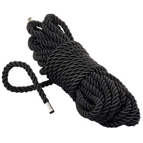 BINFEN All Purpose Rope 10M - 32 Feet Length Strong Multifunctional Soft 100% Nylon Rope Natural Twisted Durable Long Ropes Black
