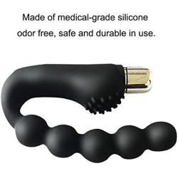 Vibrating Anal Muscle Massage Toys with 10 Frequencies Vibration Patterns Smooth Silicon Anal Vibrator Butt Plug Massager for Men and Women. (Chain Daisy)