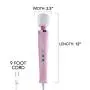 Lux Electric Massage Wand Body Massager - Neck Back Shoulder Massage Handheld Electric Personal Massager - Extra Long 9 FT Cord Lux Electric Massage Wand Body Massager - Neck Back Shoulder Massage Handheld Electric Personal Massager - Extra Long 9 FT Cord