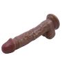Full 8 Inch Huge Big Super Realistic Massager for Beginners Body Massage Strong Suction Cup Portable Toy Wand for Women - Brown - Renzaoxiangjing