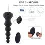 Vibrating Anal Sex Toys Male Prostate Massager with Tail Vibrator Double Stimulate Wireless Control- 10-Speed Vibrating Anal Beads Vibrators Adult Sex Toys G Spot Butt Plug for Men, Women & Couples