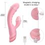 Expansion and Contraction Adjustable G Spot Rabbit Vibrator Intelligent Heated Magnetic Rechargeable Quiet Massager Dildo for Vagina Clitoris Stimulation -Sex Adult Toys for Women or Couples