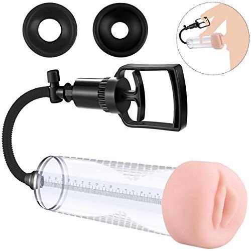 BOMBEX Vacuum Penis Pump, Manual Penis Enlarger for Male Erection & Enhancement, Penis Massage & Stimulation Device with Male Stroker