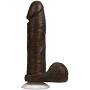 Doc Johnson The Realistic Cock with Removable Suction Cup - 8 Inch - F-Machine and Harness Compatible Dildo - Chocolate