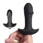 Huluda 7 Speeds Silicone Vib Anál Plug Būtt Vibe Waterproof Toys for Men Women