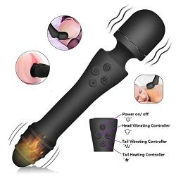 G spot Dildo Vibrator for Women Clitoral Vibrating for Intense Orgasm, Adult Sex Toys for Solo Couple Massage Flirting,7 Modes 107.6°F Heated for Realistic Vaginal Clitoris Anal Stimulation (Black)