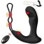 Vibrating Prostate Massager, Enlove, Anal Vibrator with Penis Ring and Dual Motor, 10 Vibrations Anal Sex Toy Anal Plug with Remote Control for Male Men and Couples Vibrating Prostate Massager, Enlove, Anal Vibrator with Penis Ring and Dual Motor, 10 Vibrations Anal Sex Toy Anal Plug with Remote Control for Male Men and Couples
