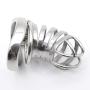 Xxq Fashion 316 Stainless Steel Mens Special Toy Massager Mens Chastity Lock Birdcage (Size : M:45mm)