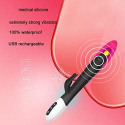 Rabbit Vibrator Large Powerful Rechargeable Silicone Multi Speed G Spot Dildo Vibrator Sex Toy Sex Product for Women