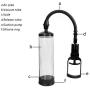 Toystour Male Pump New Peni Pump Vacuum Massager for Men Pumps Transparent Pumps Bottle Manual Exerciser for Male