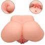 Rzoeox 3D Male Masturbator Realistic TPE Sex Doll with Tight Vagina and Anal Extremely Soft Ass Adult Sex Toy for Men (8.3 x 6.7 x 3.5in)