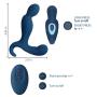 Male Prostate Massager Sex Toy with Dual Motors 10 Stimulation Patterns for Wireless Remote Anal Butt Plug