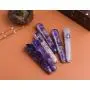 AMOYSTONE Natural Amethyst Crystal Massage Treatment Sticks Points Worry Stone Set 6pcs 4" AMOYSTONE Natural Amethyst Crystal Massage Treatment Sticks Points Worry Stone Set 6pcs 4"