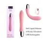 10 Speeds Mode Silent Soft Waterproof USB Recharging Magnetic Charging Port Cordless Pleasure Wireless Wind Rechargeable Wand Let You Relax Body Thrusting -Pink