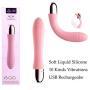 Cordless USB Cable Rechargeable 10 Speed Wireless Pleasure Quiet Soft Magnetic Charging Port Waterproof Vǐbrǎtǒr High Quality Recovery Effect for Body Thrusting -Pink