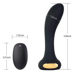 Wireless G`S`p`ót Ví`brá`tór - Rechargeable Víbr`át`íng A`n`a`l Prọ`stā`te Massager (Black)