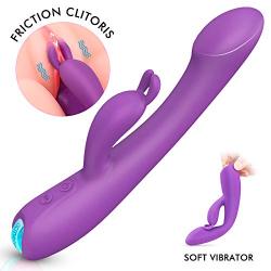 Upgraded G Spot Vibrator Rabbit Dildo Vibrator with 9 Powerful Vibration Clitoris Stimulator Vibrator for Female Dildo Adult Sex Toys for Women and Couples