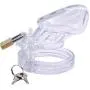 Must Have Cage Compare to CB6000 Short Male Chastity Device 5 Different Cock Rings by Manhood Academy Made in USA (Clear)