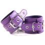 kanersty 7Pcs Faux Leather Purple Handcuffs Adult Restrictions Sex Toy Games Bondage Set