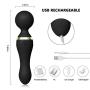 Wireless Design Handheld Massager - 9 Frequency Modes - Used to Relieve Body Muscle Soreness - Waterproof Whisper Quiet (Black)