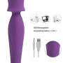 G Spot Clitoral Vibrator with Vibrating Nipple Clamp for Clitoris Stimulation,Waterproof Clit Stimulator with 7 Strong Vibration Modes Quiet Dual Motor (Purple G Spot Vibrator)